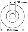GRAPHITE Drótkorong, tányér, hullámos, 150x20mm, asztali gépekre (57T435)
