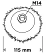 GRAPHITE Drótkorong, tányér, hullámos, 115mm, M14 (57T436)