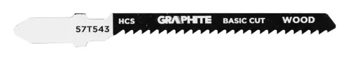 GRAPHITE Dekopírfűrészlap készlet, T-befogó, HCS, fém-fa-rétegelt lemez, 5db (57T540)