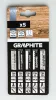 GRAPHITE Dekopírfűrészlap készlet, T-befogó, HCS, fém-fa-rétegelt lemez, 5db (57T540)