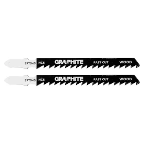   GRAPHITE Dekopírfűrészlap, T-befogó, HCS, 6TPI, 74/100mm, fa-rétegelt lemez, 2db (57T545)