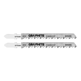   GRAPHITE Dekopírfűrészlap, T-befogó, HCS, 6TPI, 74/100mm, fa-rétegelt lemez, 2db (57T548)
