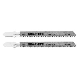   GRAPHITE Dekopírfűrészlap, T-befogó, HCS, 10TPI, 74/100mm, fa-rétegelt lemez, 2db (57T549)