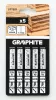 GRAPHITE Dekopírfűrészlap készlet, T-befogó, HCS, 6TPI/10TPI, 74/100mm, fa-rétegelt lemez, 5db (57T551)