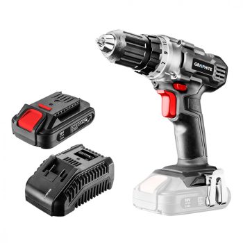   GRAPHITE Akkus fúró Energy+, 18V , 10mm gyorstokmány, 2Ah, akku+töltő! (58G000-SET1)