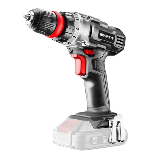 GRAPHITE Akkus fúró csavarozó Energy+ 18V, 10mm gyorstokmány, levehető fúrótokmány, Akku nélkül! (58G022)