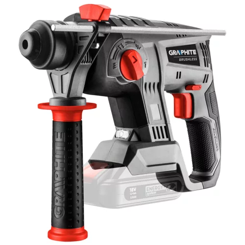 GRAPHITE Akkus szénkefementes Fúrókalapács vésőfunkcióval, Energy+ 18V, 2,2J, Akku nélkül! (58G027)