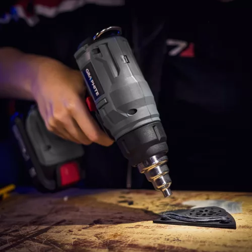 GRAPHITE Akkus hőlégfúvó Energy+ 18V, temperature 550oC, Akku nélkül! (58G082)