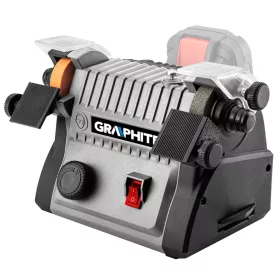   GRAPHITE Akkus köszörű- és polírozógép 3az1-ben, Energy+, CSISZOL, POLÍROZ, flexibilis csiszolófejjel, Akku nélkül! (58G095)