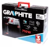 GRAPHITE Fúrókalapács vésőfunkcióval, 710W, 2,6 J, SDS PLUS, Koffer (58G537)