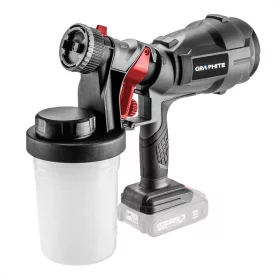   GRAPHITE Akkus festékszóró pisztoly HVLP Energy+, 18V, Akku nélkül!, max. viszkozitás 60DIN, 700ml/p, 243W (58GE103)