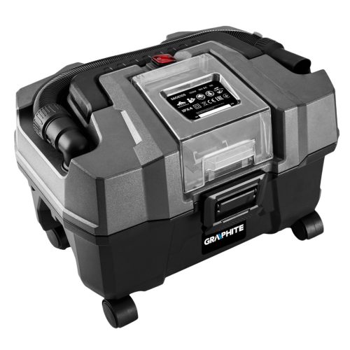 GRAPHITE Akkus száraz/nedves porszívó, Energy+ 18V, 150W, porgyűjtő:10L, Akku nélkül!!! (58GE105)