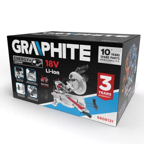 GRAPHITE Akkus gérvágógép, ENERGY+ 18V, 210/30mm tárcsa, akku nélkül!!! (58GE121)