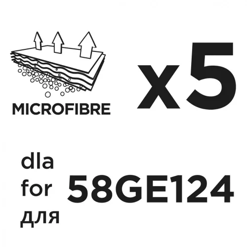 GRAPHITE Mikroszálas porzsákok 5db 58GE124-es porszívóhoz (58GE124-145)