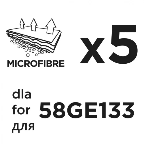 GRAPHITE Mikroszálas porzsákok 5db 58GE133-es porszívóhoz (58GE133-145)