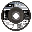 GRAPHITE Csiszolókorong lamellás 125x22,2mm, P40 inox, fém, fa (58T100)