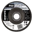 GRAPHITE Csiszolókorong lamellás 125x22,2mm, P60 inox, fém, fa (58T101)