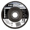 GRAPHITE Csiszolókorong lamellás 115x22,2mm, P40 inox, fém, fa (58T105)