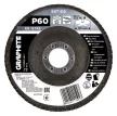 GRAPHITE Csiszolókorong lamellás 115x22,2mm, P60 inox, fém, fa (58T106)