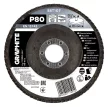 GRAPHITE Csiszolókorong lamellás 115x22,2mm, P80 inox, fém, fa (58T107)