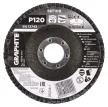 GRAPHITE Csiszolókorong lamellás 115x22,2mm, P120 inox, fém, fa (58T109)