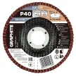 GRAPHITE Csiszolókorong lamellás 125x22,2mm, P40 fém, fa (58T120)