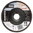 GRAPHITE Csiszolókorong lamellás 125x22,2mm, P80 fém, fa (58T122)