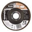 GRAPHITE Csiszolókorong lamellás 115x22,2mm, P120 fém, fa (58T129)