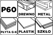 GRAPHITE Csiszolóháló fehér 115x280mm, fa, fém, műanyag, űveg, gipszkarton csiszoláshoz, P60 (58T140)