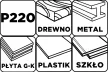 GRAPHITE Csiszolóháló fehér 115x280mm, fa, fém, műanyag, űveg, gipszkarton csiszoláshoz, P220 (58T146)