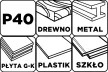GRAPHITE Csiszolóháló 115x280mm, fa, fém, műanyag, űveg, gipszkarton csiszoláshoz, P40 (58T150)