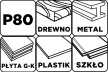 GRAPHITE Csiszolóháló 115x280mm, fa, fém, műanyag, űveg, gipszkarton csiszoláshoz, P80 (58T152)