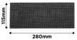 GRAPHITE Csiszolóháló 115x280mm, fa, fém, műanyag, űveg, gipszkarton csiszoláshoz, P220 (58T157)