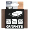 GRAPHITE Csiszolószivacs 70x25x100mm, P80 (58T161)