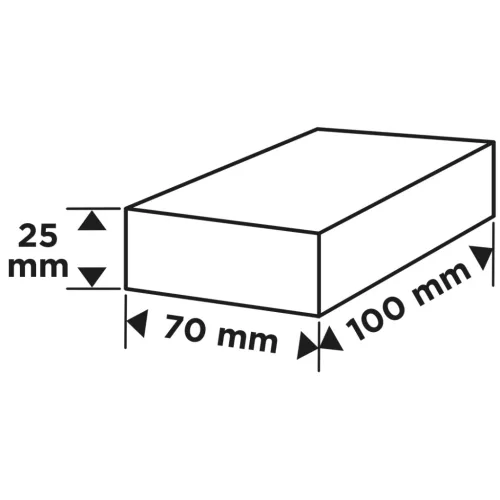 GRAPHITE Csiszolószivacs 70x25x100mm, P150 (58T164)