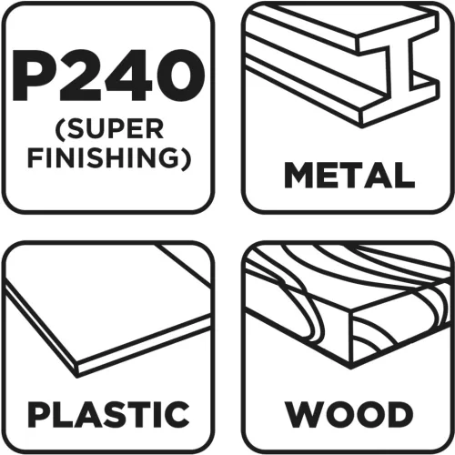 GRAPHITE Csiszolószivacs 70x25x100mm, P240 (58T166)