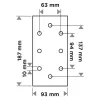 GRAPHITE Csiszolópapír tépőzáras 93x185mm, P220, 8 lyukas, 5db (58T247)