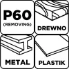 GRAPHITE Csiszolópapír tépőzáras 93x230mm, P60, 5db (58T256)