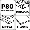 GRAPHITE Csiszolópapír tépőzáras 93x230mm, P80, 5db (58T257)