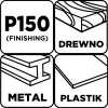 GRAPHITE Csiszolópapír tépőzáras 93x230mm, P150, 5db (58T260)