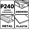 GRAPHITE Csiszolópapír tépőzáras 93x230mm, P240, 5db (58T263)