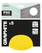 GRAPHITE Csiszolókorong perforált, tépőzáras 225mm, P80, 5db (58T272)