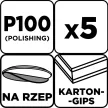GRAPHITE Csiszolókorong perforált, tépőzáras 225mm, P100, 5db (58T273)