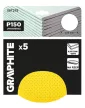 GRAPHITE Csiszolókorong perforált, tépőzáras 225mm, P150, 5db (58T275)