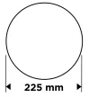 GRAPHITE Csiszolókorong perforált, tépőzáras 225mm, P150, 5db (58T275)