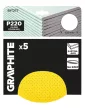GRAPHITE Csiszolókorong perforált, tépőzáras 225mm, P220, 5db (58T277)