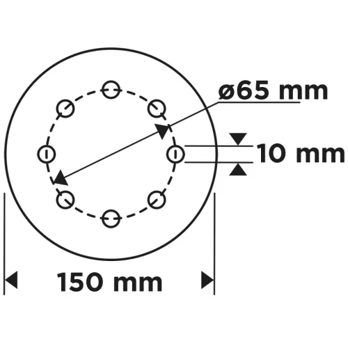 GRAPHITE Csiszolókorong tépőzáras 150mm, P180, 8 lyukas, 5db (58T281)