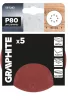 GRAPHITE Csiszolókorong tépőzáras 150mm, P80, 8 lyukkal, 5db (58T283)