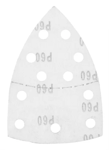 GRAPHITE Csiszolópapír tépőzáras delta 102x152mm, P60, 11 lyukas, 5db (58T301)