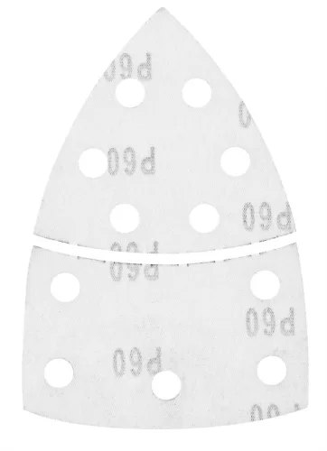 GRAPHITE Csiszolópapír tépőzáras delta 102x152mm, P60, 11 lyukas, 5db (58T301)